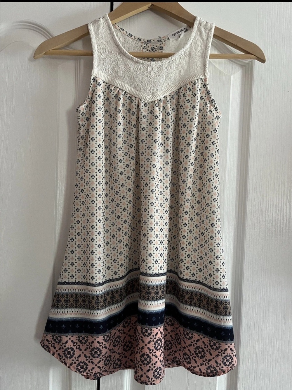 Eyeshadow Kids Casual Dress - White, Blue, Pink